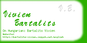 vivien bartalits business card